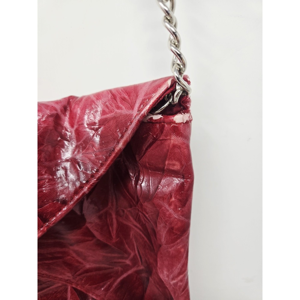 Vintage Jessica McClintock Red Roses  Faux Leather Envelope Clutch‎ Shouder Bag - Picture 3 of 10